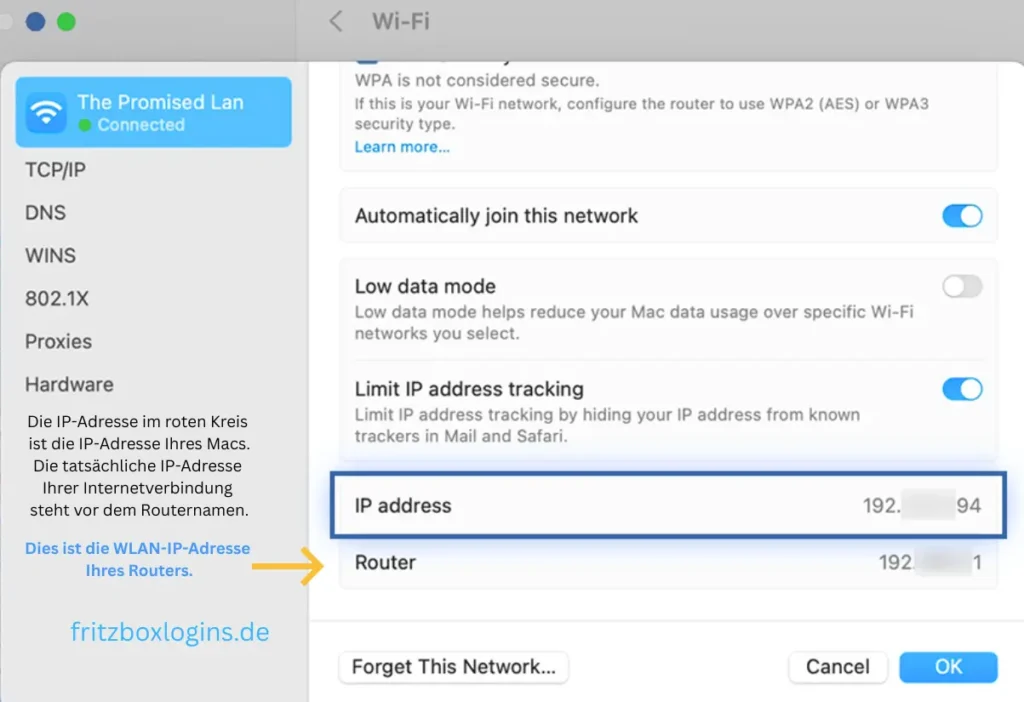 Router-IP-Adresse über Mac finden