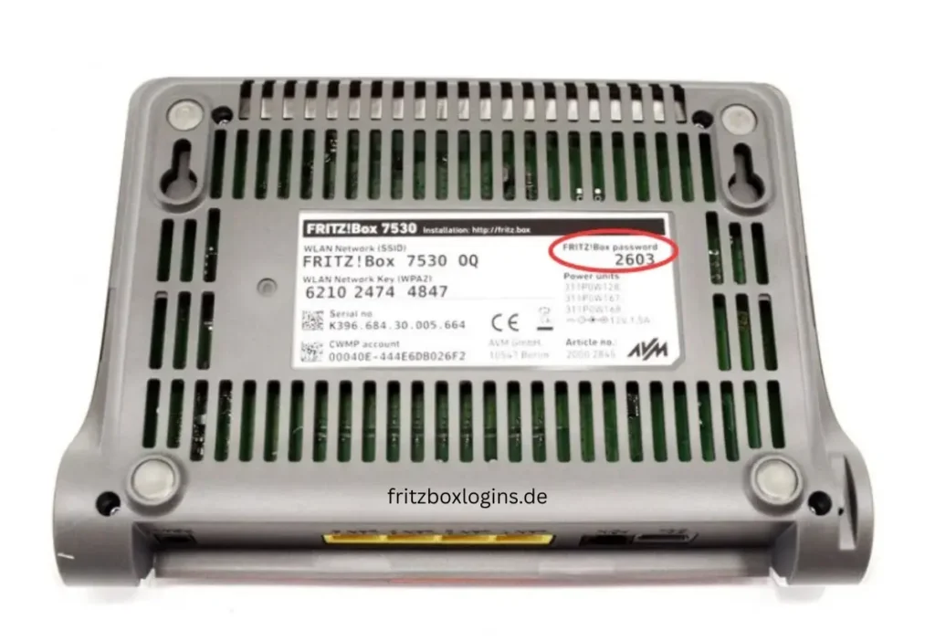 router fritzbox 7530 standardpasswort
