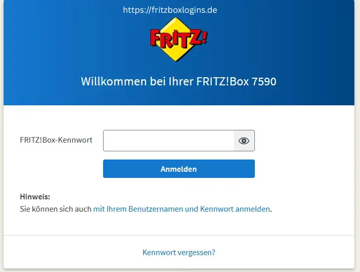 FRITZ!Box Glasfaser login